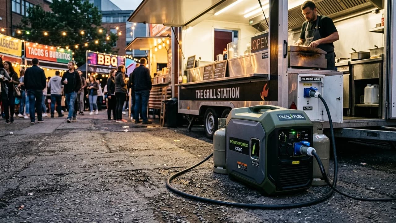 השכרת גנרטורים למשאיות אוכל (Food Trucks), ירידים ודוכני מזון